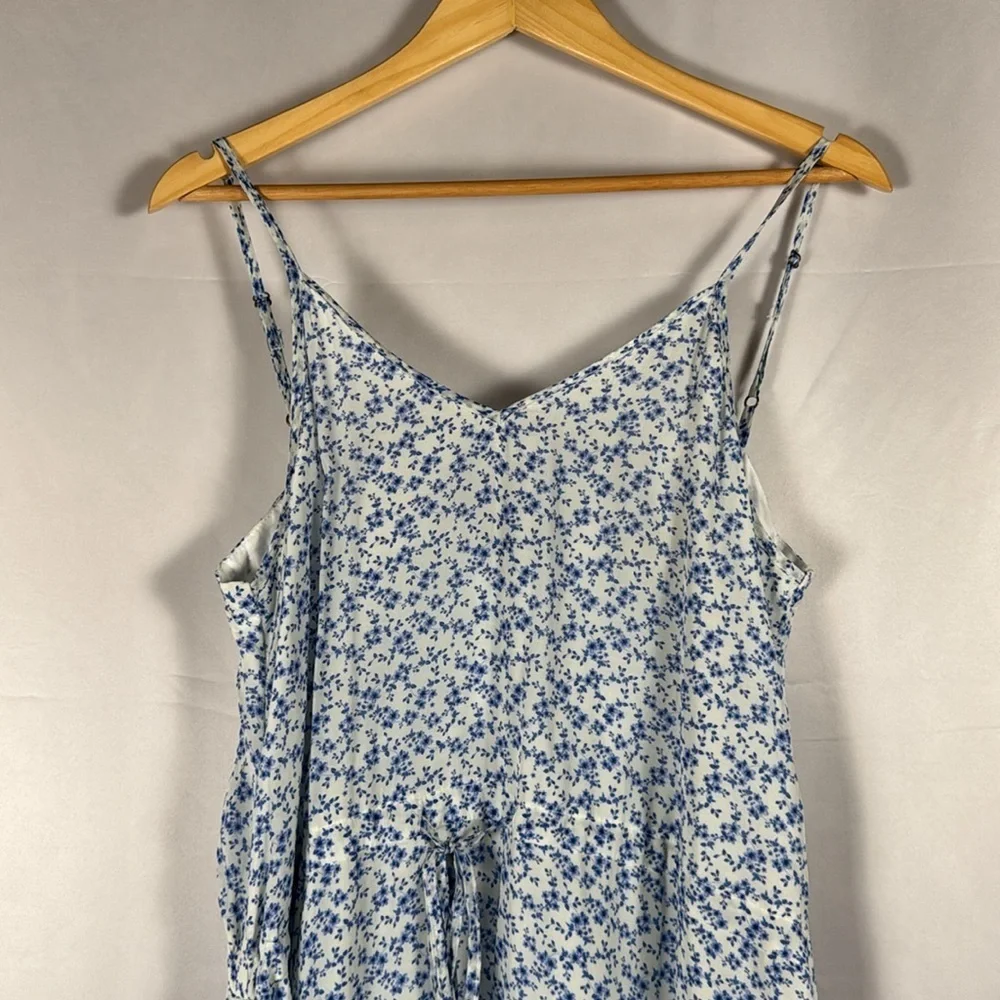 Reistor‎ Midi Dress MED Ditsy Floral Tie Waist Cupro Cottagecore Garden Prairie